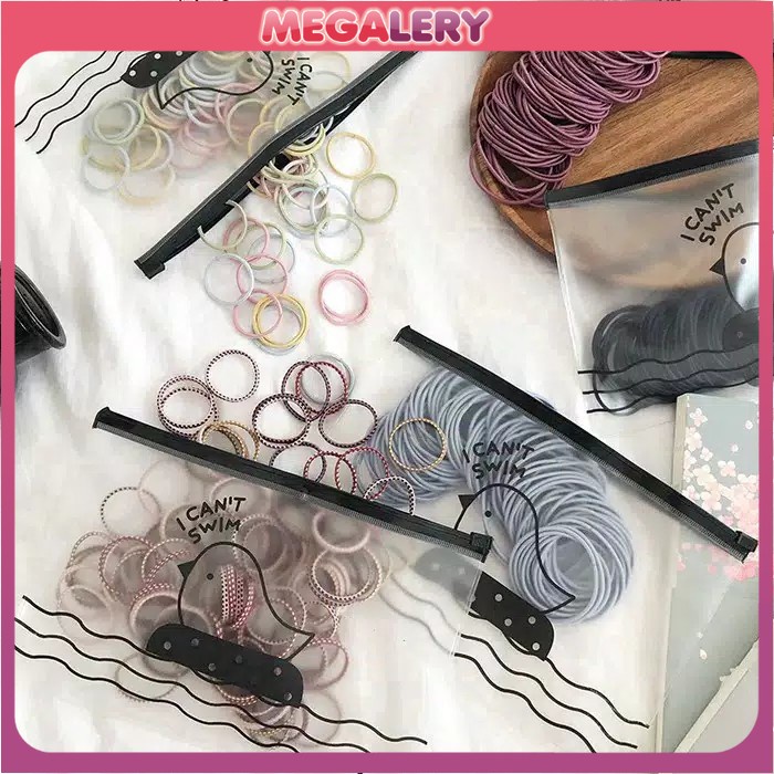 100PCS IKAT RAMBUT ELASTIS POLOS BAHAN KARET KOREA IMPORT