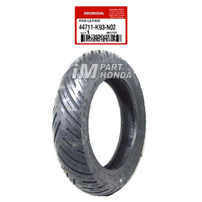 BAN LUAR DEPAN TUBELESS 100/90-12 SCOOPY ESP 2017 2018 2019 2020 2021 2022 2023 RING 12 K93 N02 ORIG