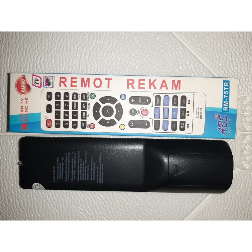 Remot / Remote Rekam TV Dvd Receiver Universal RM 75 Chunghe