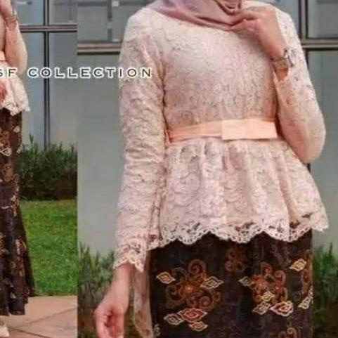 KEBAYA BROKAT AURORA / KEBAYA SILVER / HITAM / PUTIH / KEBAYA MODERN / KEBAYA WISUDA / BAJU WANITA