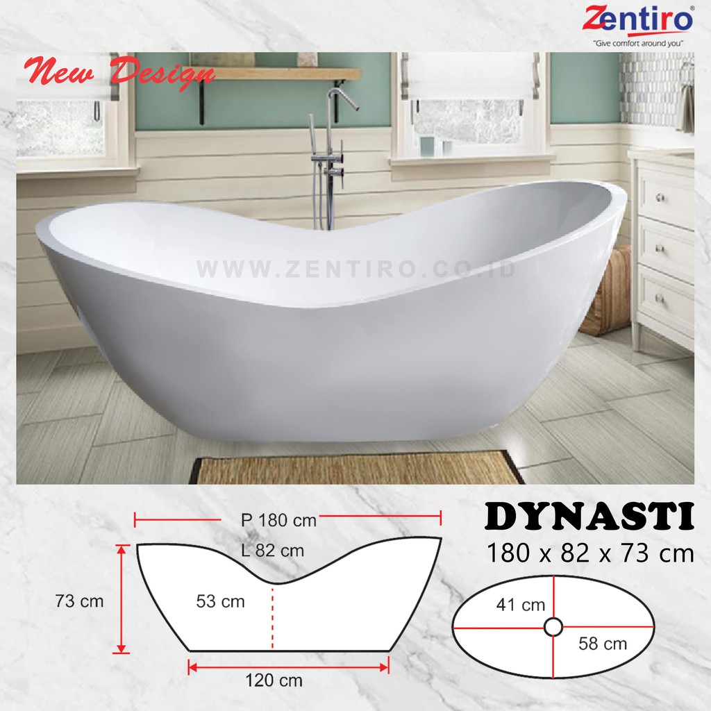 BATHTUB STANDING || BATHTUB 180 || BATHTUB MARBLE ZENTIRO DYNASTI