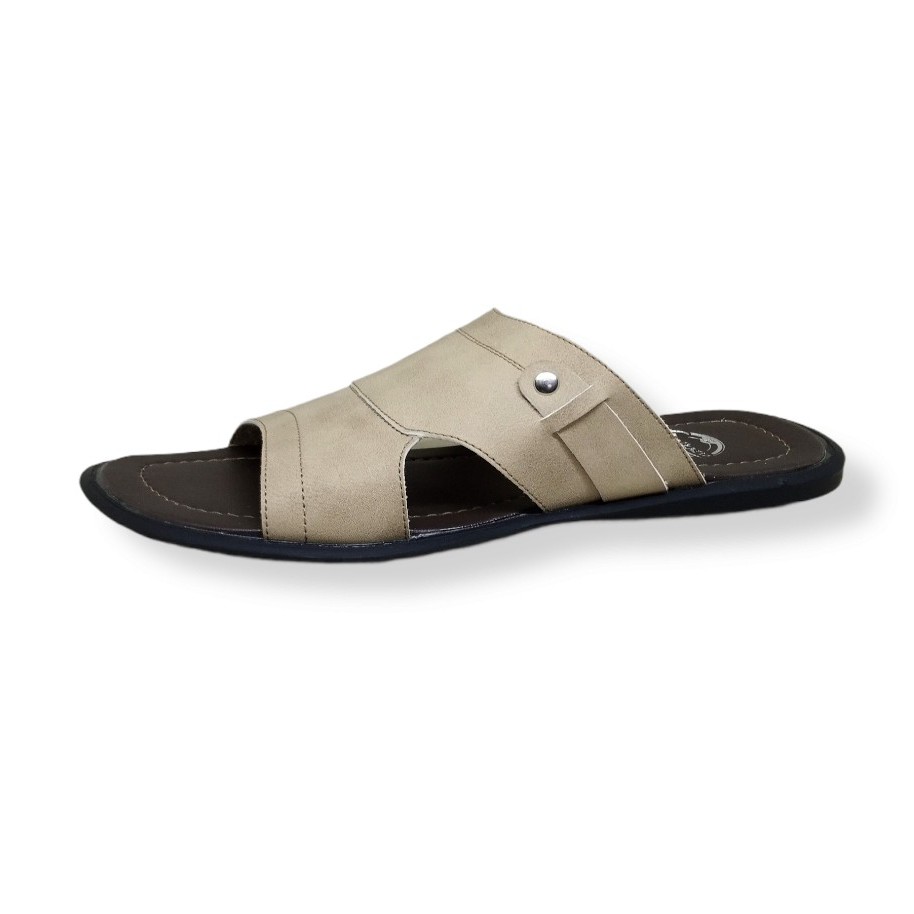 sandal pria slide kulit slipper MLZ-05 sendal cowok laki2 ukuran besar-jumbo-big size ORIGINAL