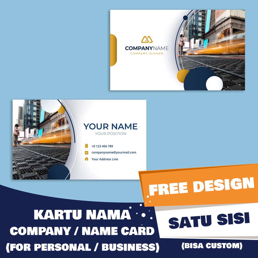 

Cetak Kartu Nama Untuk Personal Usaha Bisnis Perusahaan Business Company Name Card Custom Ukuran 9 x 5.5 cm 1 Sisi