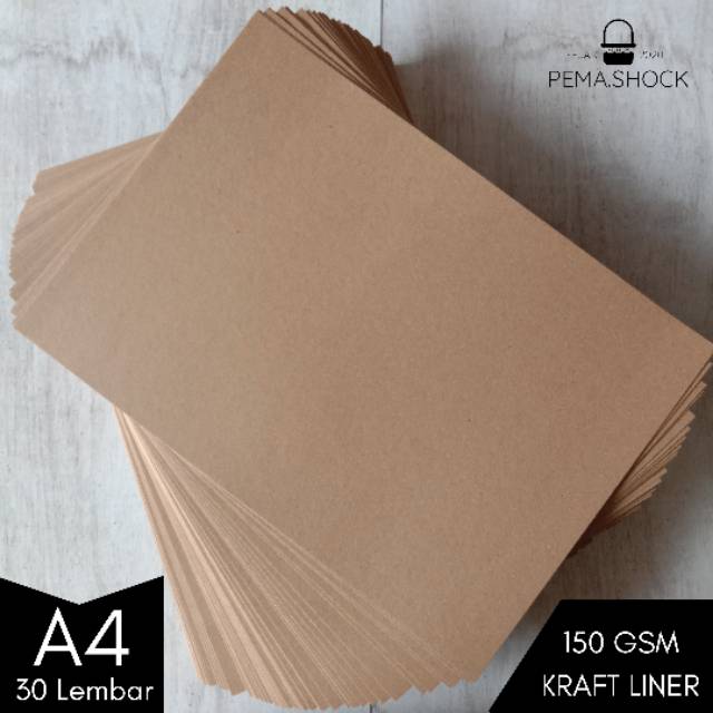 

[30 Lembar] Kertas Samson Kraft Liner 150 GSM A4