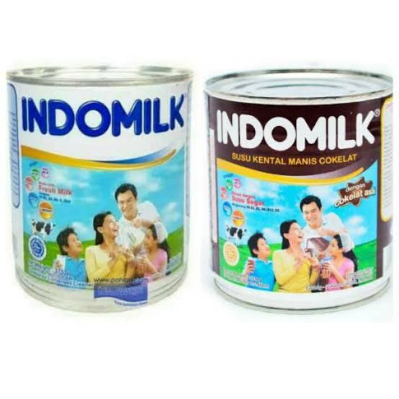 

indomilk kental manis kaleng 370g / sachet isi 6 cokelat / putih