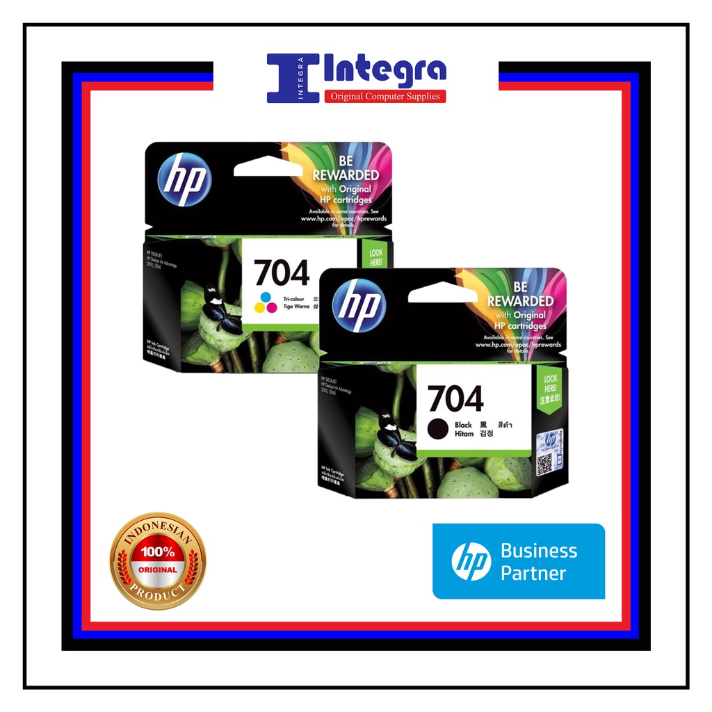 Tinta HP 704 Set (Black &amp; Colour) Original Cartridge