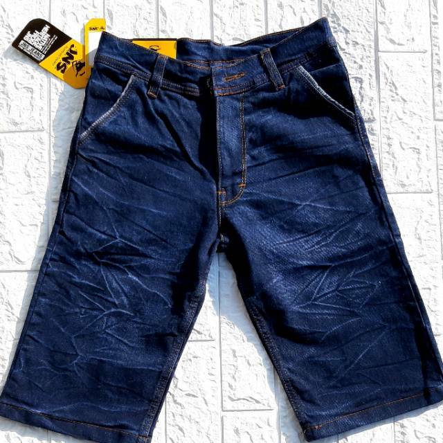 CELANA JEANS PENDEK STRET BAHAN MELAR