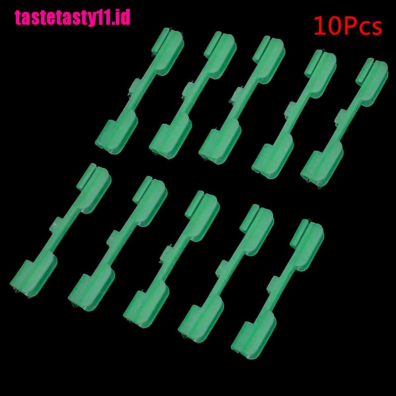 【TTID】10 Pcs Night Fishing Rod Tip Light Holder Clip Fishing Rod Fluorescent St