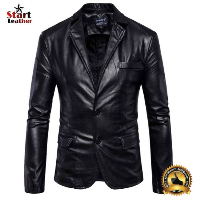 Jas kulit blazzer jas kulit domba pria