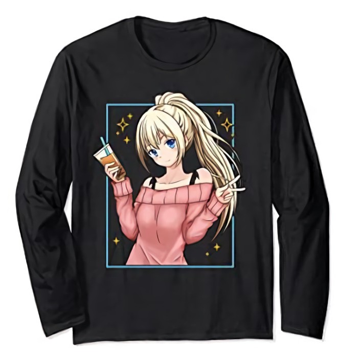 Tshirt Waifu x Boba Kawaii Kirei Girl Cotton Combed 24s Premium Quality