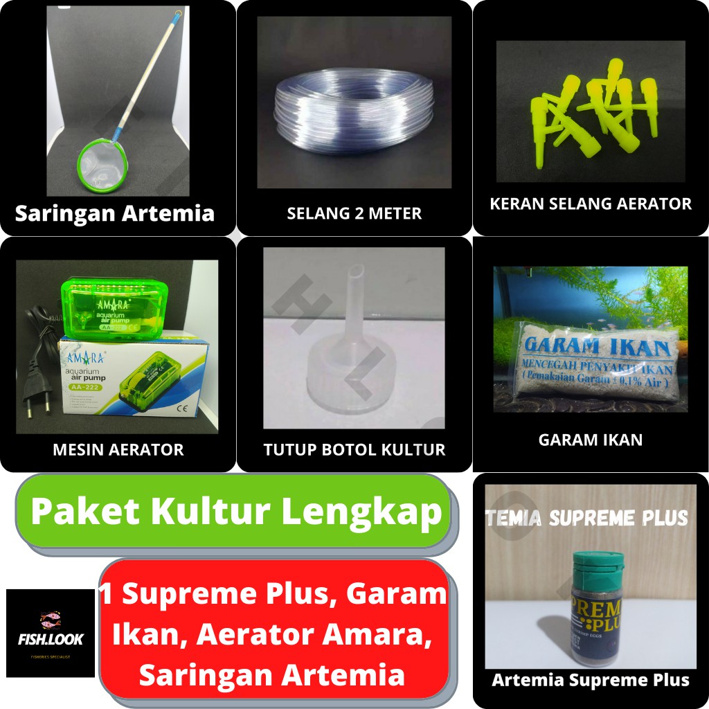 PAKET 2 KULTUR ARTEMIA SUPREME PLUS Pakan Burayak SupremePlus Golden West Artemia Burayak