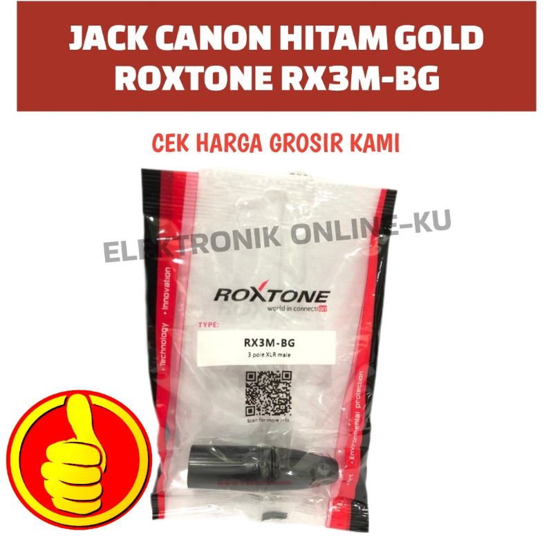 JACK CANON HITAM GOLD ROXTONE RX3M-BG