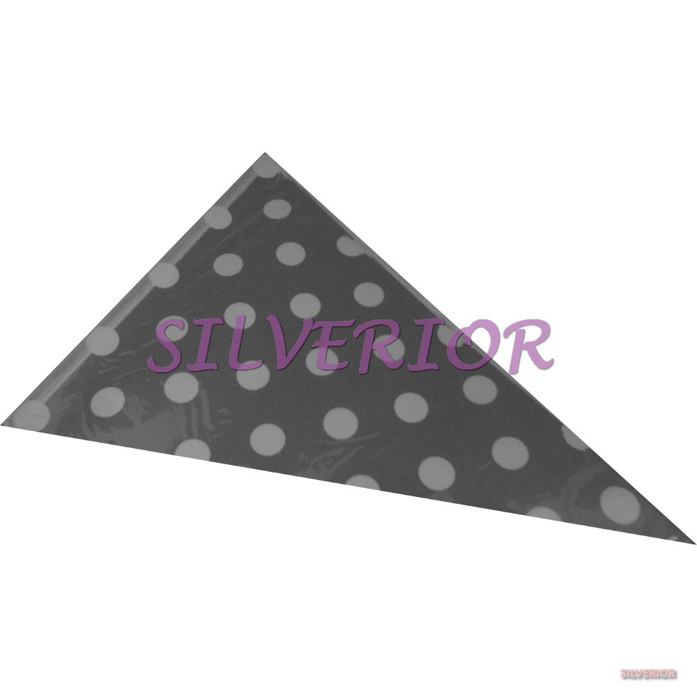 Bendera Umbul Hias Gantung Segitiga Kertas Bulat Polkadot Hitam