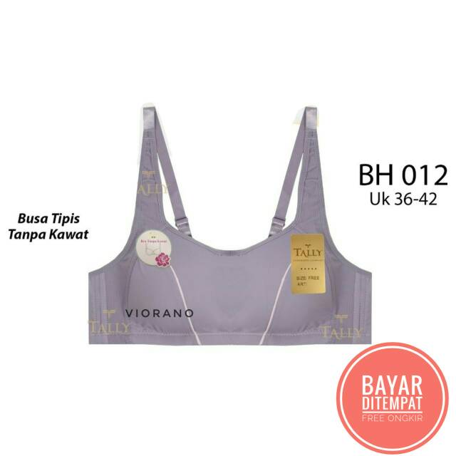 Tally Bra 012 Bh Model Kemben Casual Tanpa Kawat  Busa Sedang Size 36-42 Kait 3