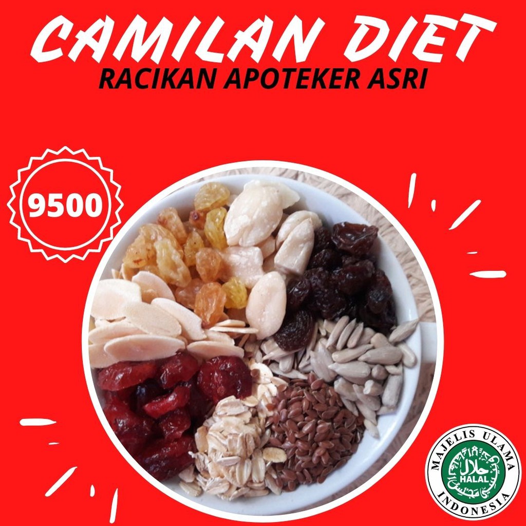 

Snack Diet Granola OAT Muesli 1KG Healthy Food Racikan Apoteker Asri | Buah Kering Kismis Gandum DLL