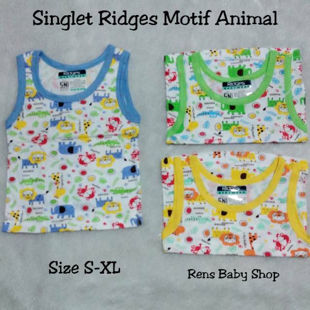 SNI Singlet kaos Ridges dasar PUTIH anak bayi balita halus SNI