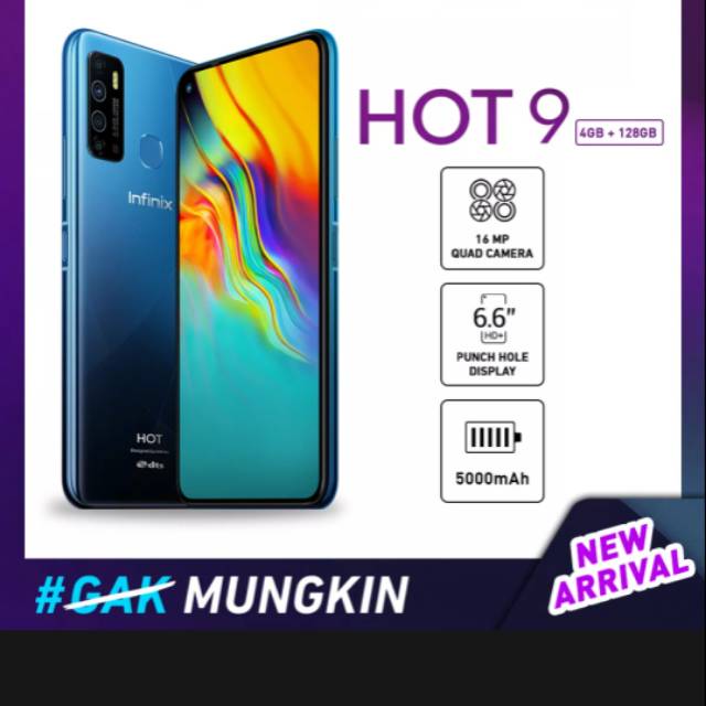 Infinix Hot 9 ram4/128,Hot 10 4/128 dan hot9play 4/64 grs resmi.( Bisa COD) juga