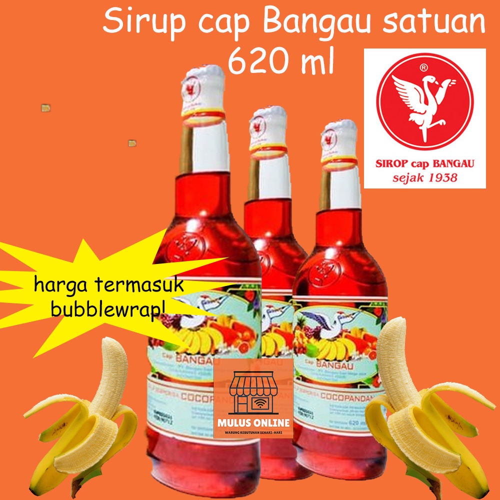 Syrup Bangau / sirup bango rasa Pisang Ambon isi 620 ml sirop Harga sudah termasuk bubble wrap supay