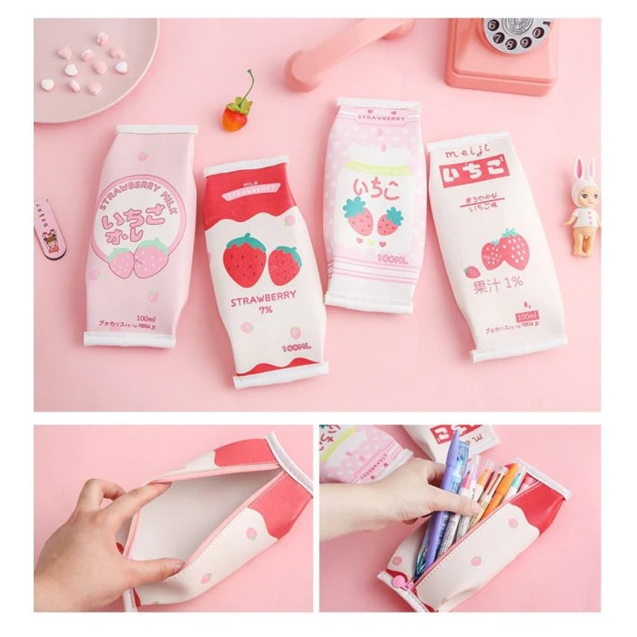 

TEMPAT PENSIL TEMPAT KOSMETIK JAPANESE STRAWBERRY MILK - S MILK TIGA TP0071