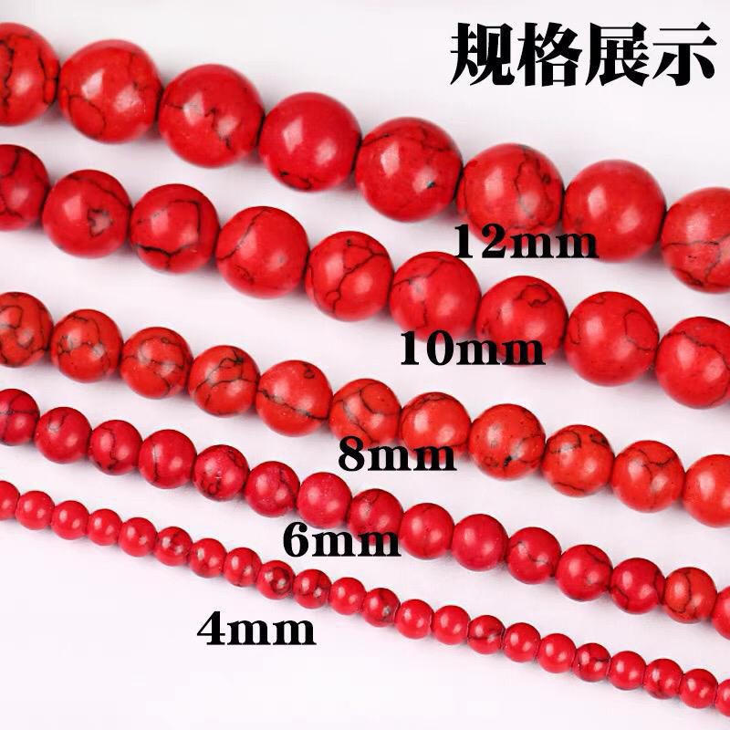 Red Turquoise Red Turquoise Beads Syntetic Stone