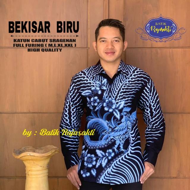 BATIK BEKISAR BIRU / KEMEJA BATIK PRIA