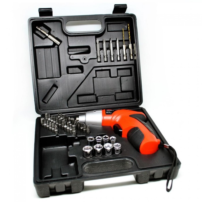 Cordless Multi-function Electric Screwdriver Set 4.8V 45pcs *MB73