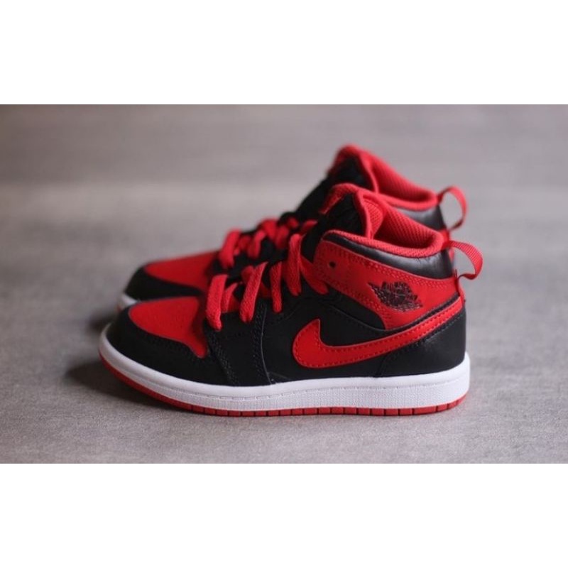 SEPATU ANAK ORIGINAL NIKE AIR JORDAN 1 BLACK RED