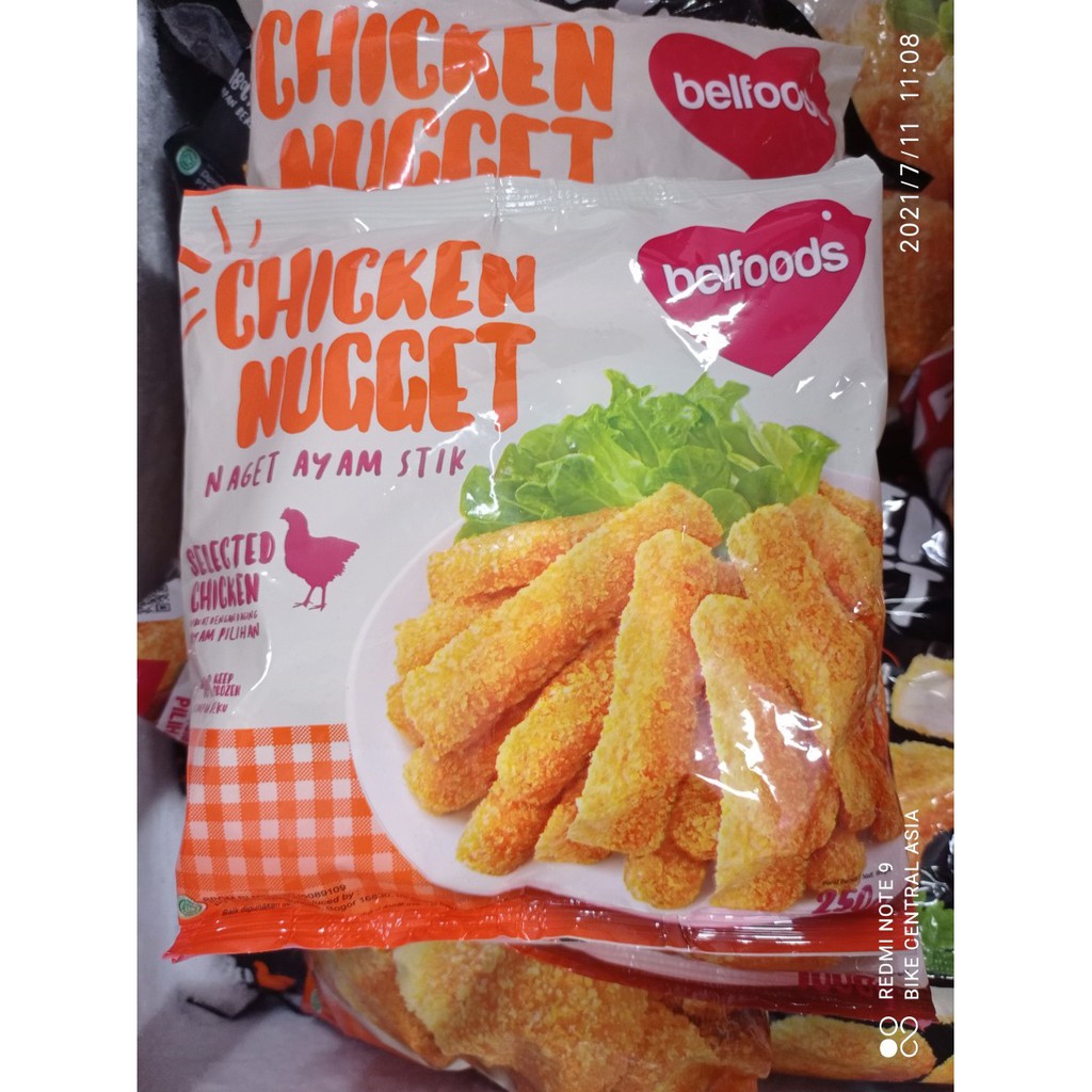 

BELFOODS CHICKEN NUGET NUGET AYAM STIK 250GR, 500GR, 1KG