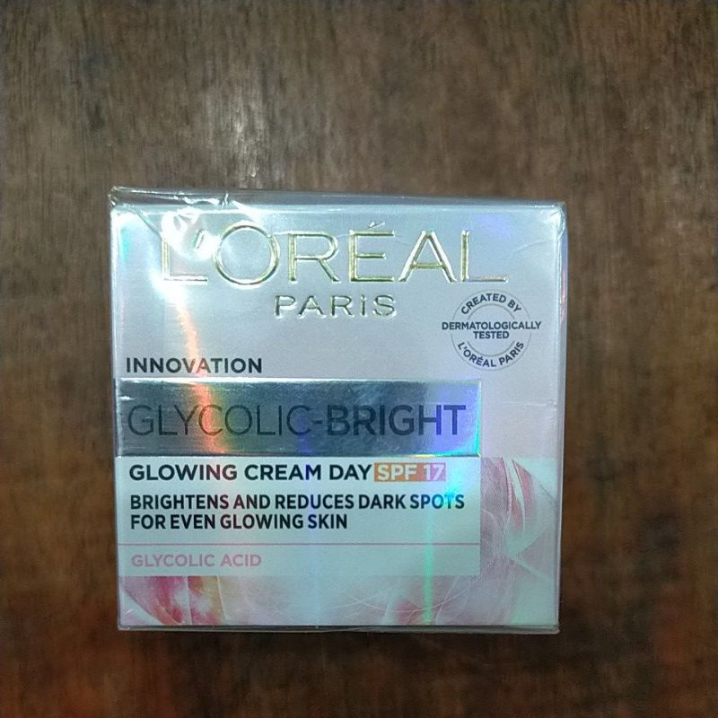 L'Oreal glycolic bright glowing cream day spf17 15ml