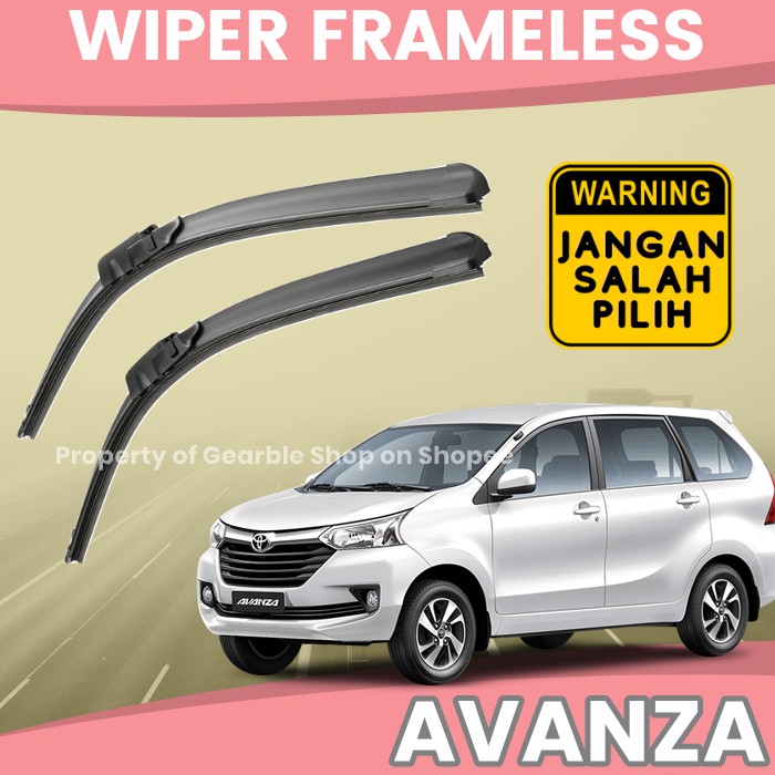 WIPER MOBIL AVANZA WIPER DEPAN AVANZA KARET WIPER KACA MOBIL FRAMELESS AVANZA SEPASANG SATU 1 SET