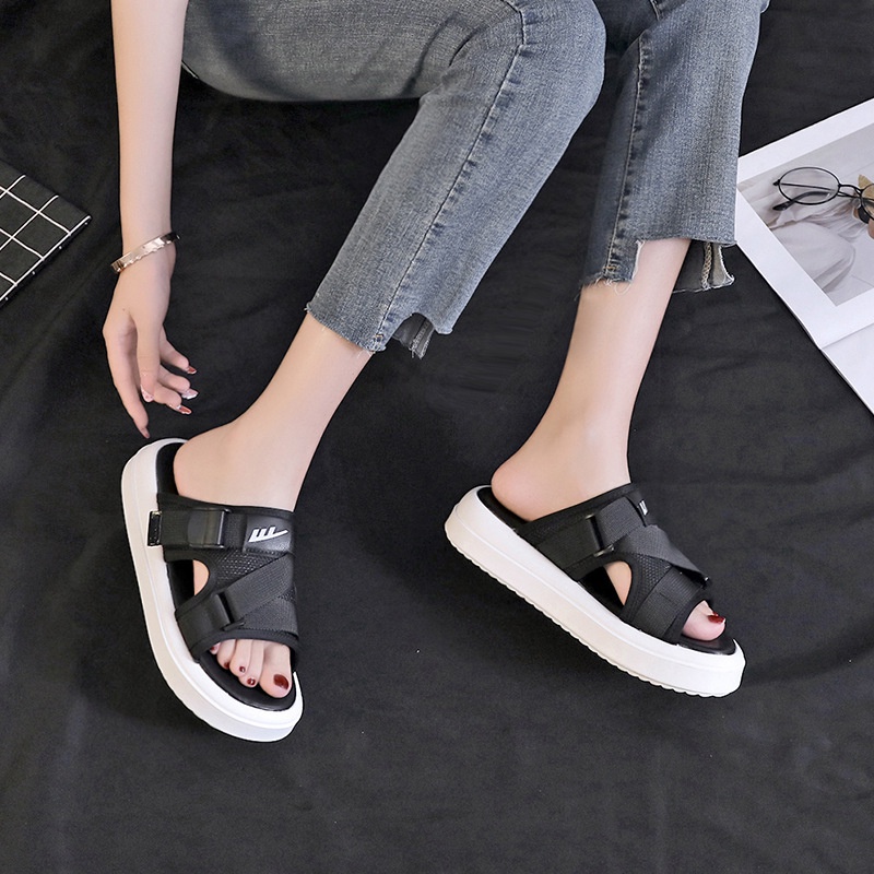 [✅BISA COD] 22889 SANDAL WANITA IMPORT DAISY KANVAS (REAL PICTURE)