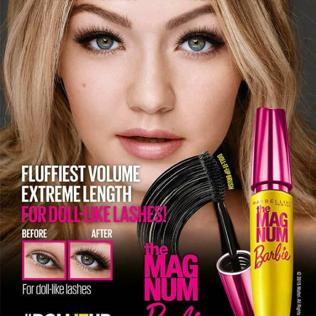 ORIGINAL Maskara Maybelline Magnum Barbie Mascara Maybelline
