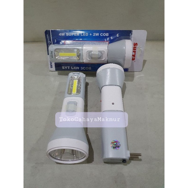 Senter Rechargeable Surya 4W + 3COB SYT L4W 3COB / Senter Emergency