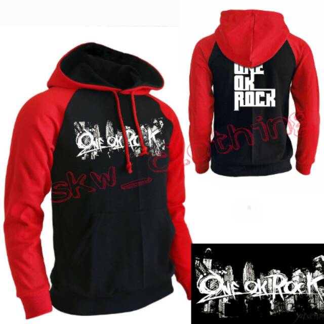 Jaket hoodie raglan one ok rock