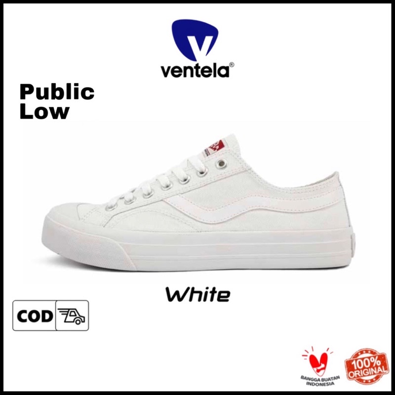 sepatu Ventela public low white