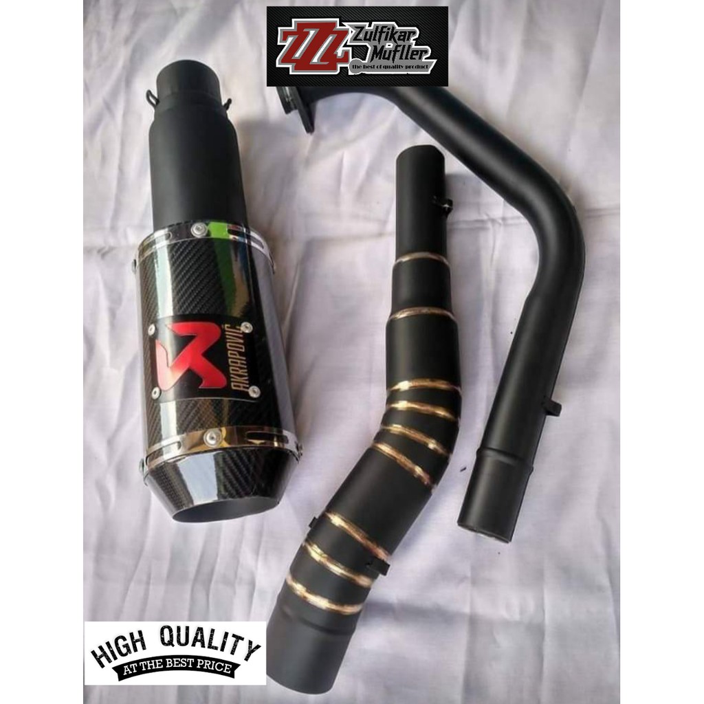 KNALPOT RACING AKRAPOVIC KARBON DOFF UNTUK VIXION, MX, MX KING, CB150, CBR150, SONIC, VERZA, FU, GSX