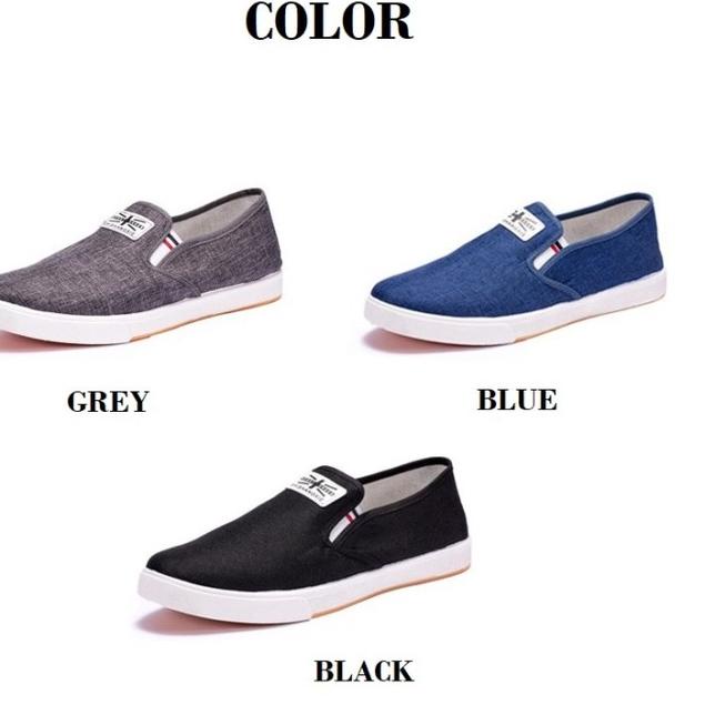 Ready stock Ennwen SH26 Sepatu Pria Casual Denim Canvas Shoes Slip On Men Shoes ☊➲ ➭ ()