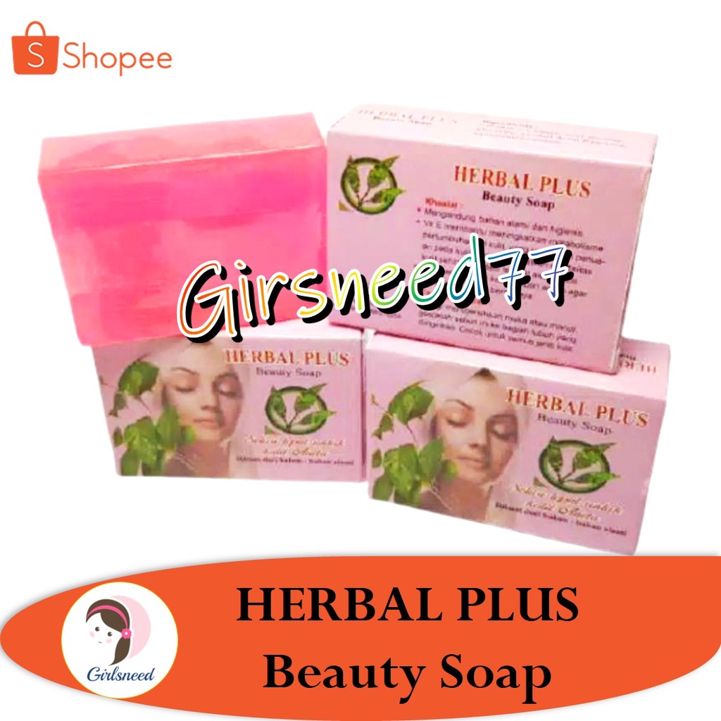 Herbal Plus Beauty Transparant Soap 70gr GIRLSNEED77 Sabun Batang Yang Dapat Membersihkan Noda di Wajah