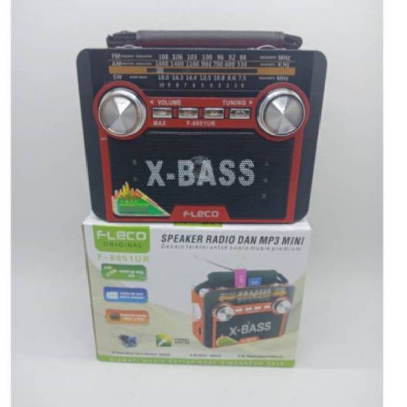 Radio Fm Am Sw Fleco F-8051BT - Radio Jadul Fleco 8051 - Radio Bluetooth Fleco