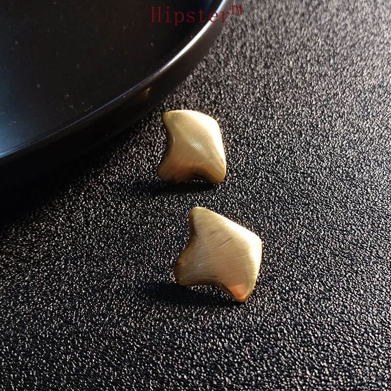 INS Cold Style S925 Silver Irregular Surface Ear Studs