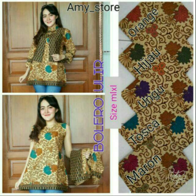 Atasan batik kerja bolero ulir panjang