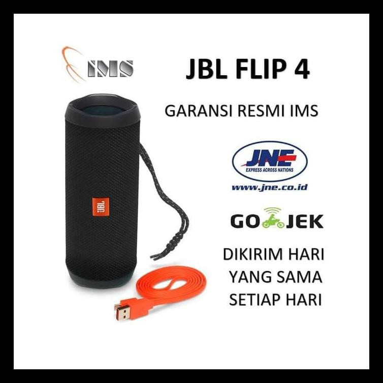 JBL FLIP 4 BLUETOOTH SPEAKER ORIGINAL - Hitam IMS PROMO