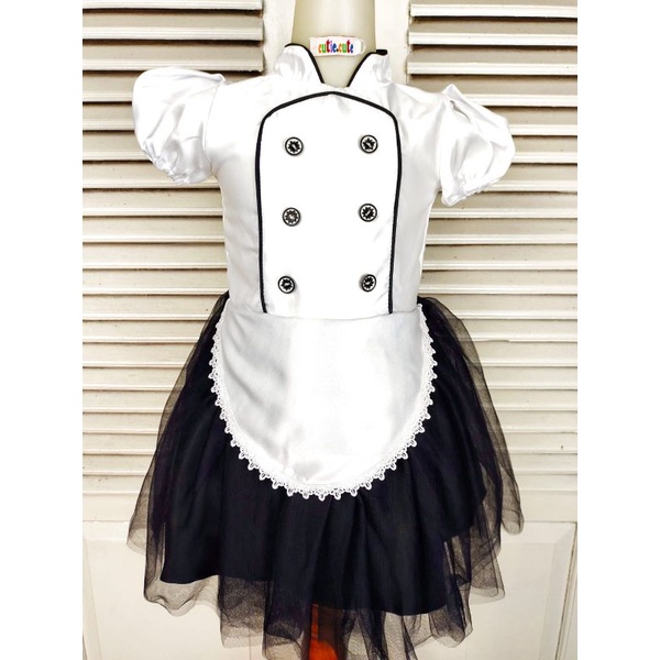 Dress Koki / Chef - Dress Anak /Baju Anak / Gaun Pesta Anak / Pakaian Anak Perempuan