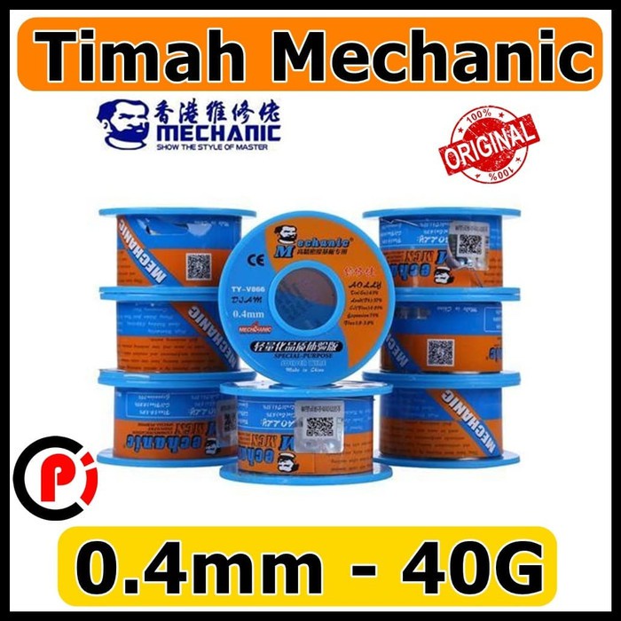 Original Mechanic Timah Solder Ukuran 0.4mm 0.4 mm 40 Gr 40G