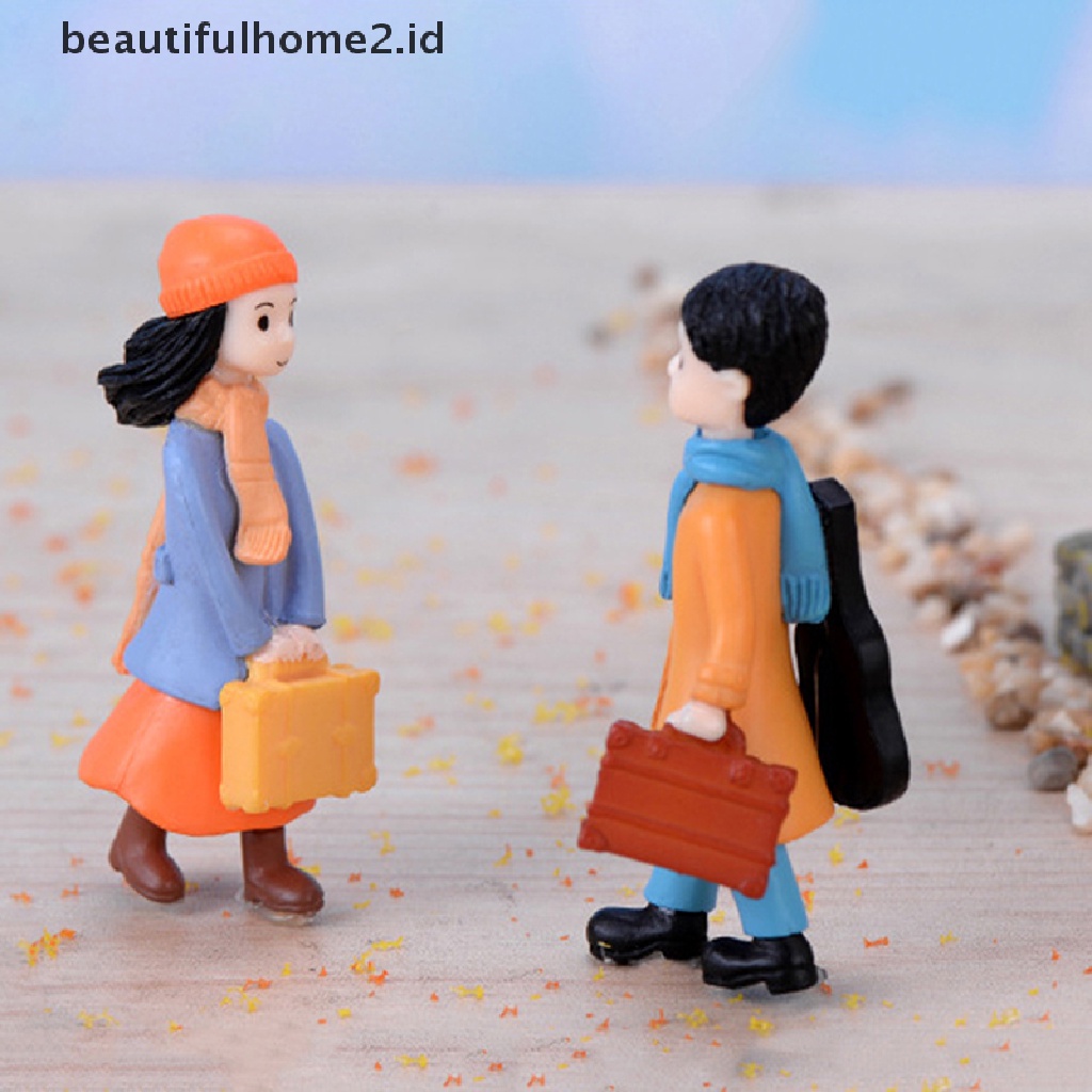 (Beautifulhome2.Id) Miniatur Pasangan Kekasih Diy Untuk Dekorasi Taman Mini / Rumah Boneka