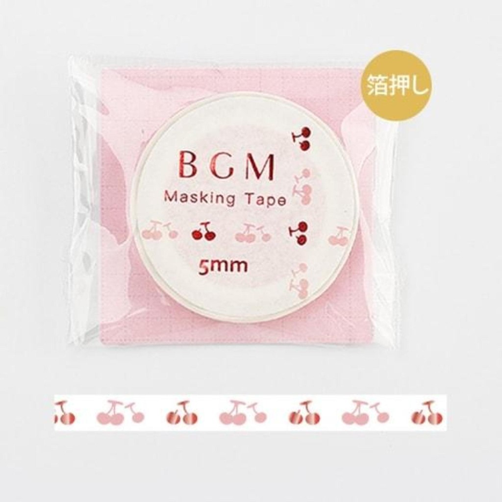 

Slim Washi Tape BGM Cherry Red