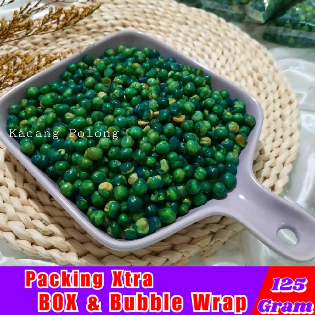 

jajanan Kacang Polong Hijau 125gr Kacang Polong Kupas - Hufaida Snack
