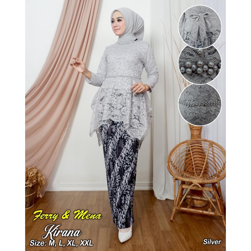 Kebaya Modern Wisuda Kekinian / Kebaya Bridesmaid Setelan Rok / Setelan Kebaya Brukat / Kebaya Kondangan / Kebaya Wisuda