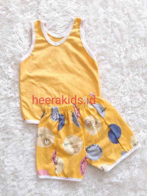 Setelan Anak Model Kutung/Singlet Umur 0-2 Tahun-1