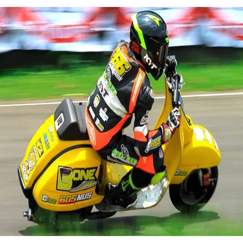 knalpot racing vespa buang kanan kompetisi kualitas bagus from B'ONE EXHAUST